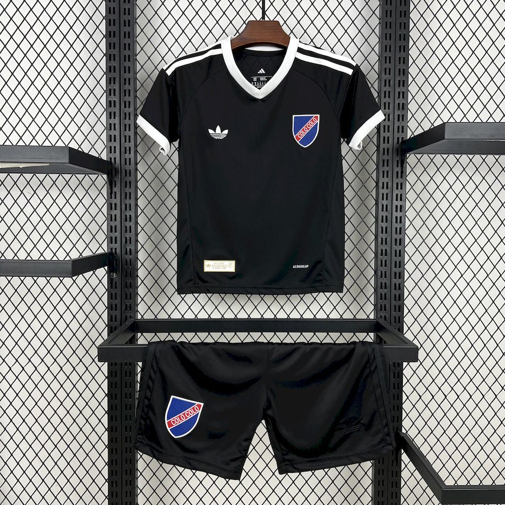 Colo Colo 2025/26 Conjunto Aniversário Preto – Criança