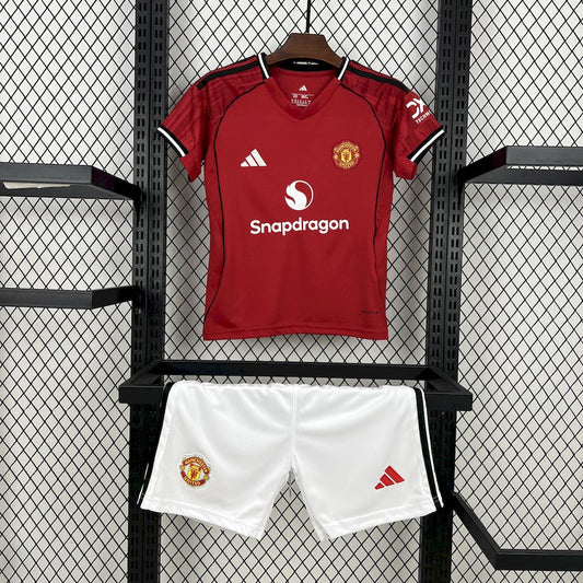 Manchester United 2025/26 Conjunto Principal – Criança
