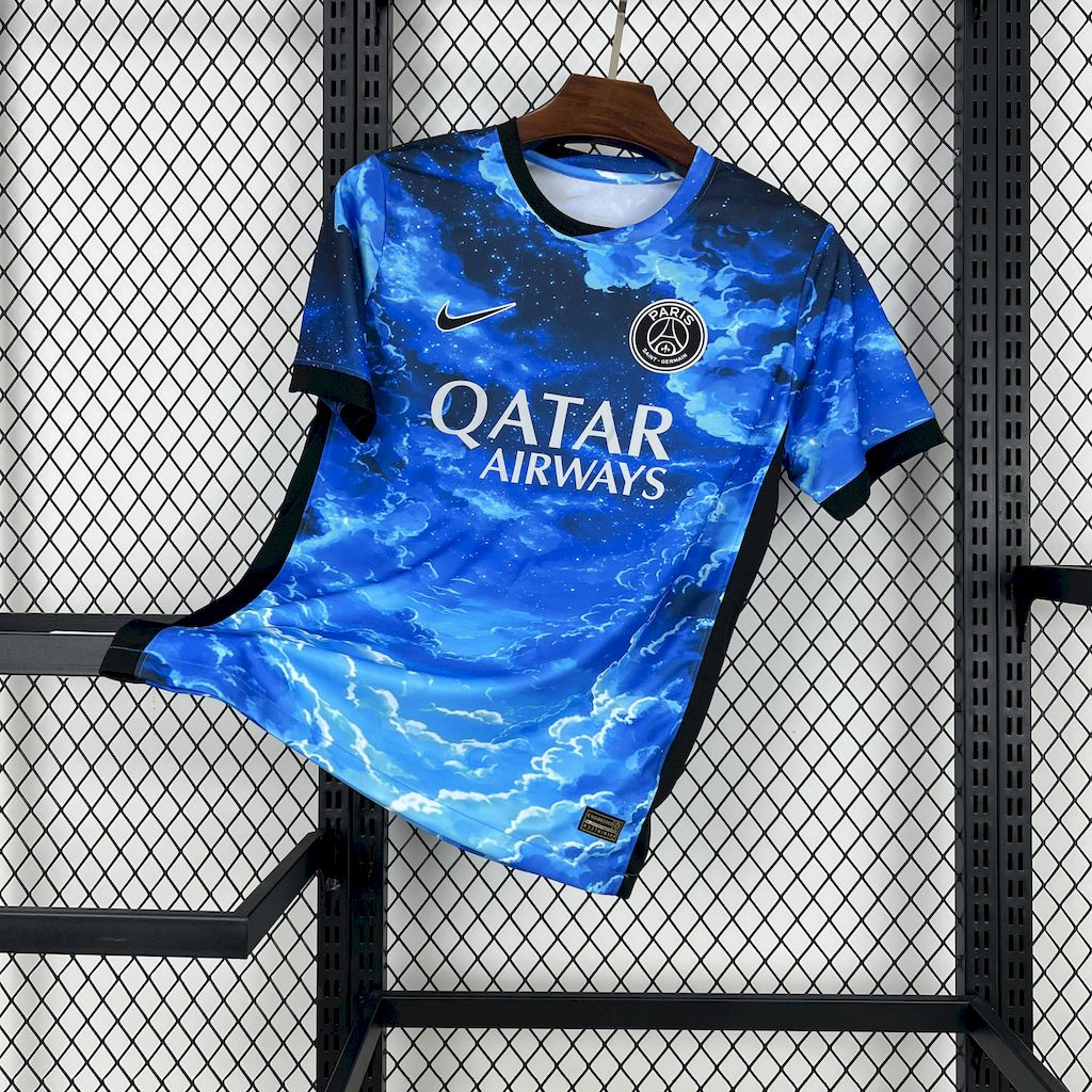 Paris Saint-Germain 2025/26 Camisola Azul Celeste e Branca clouds – Homem