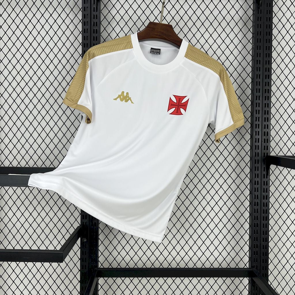 Vasco da gama 2025/26 Camisola Supporter Branca Dourada – Homem