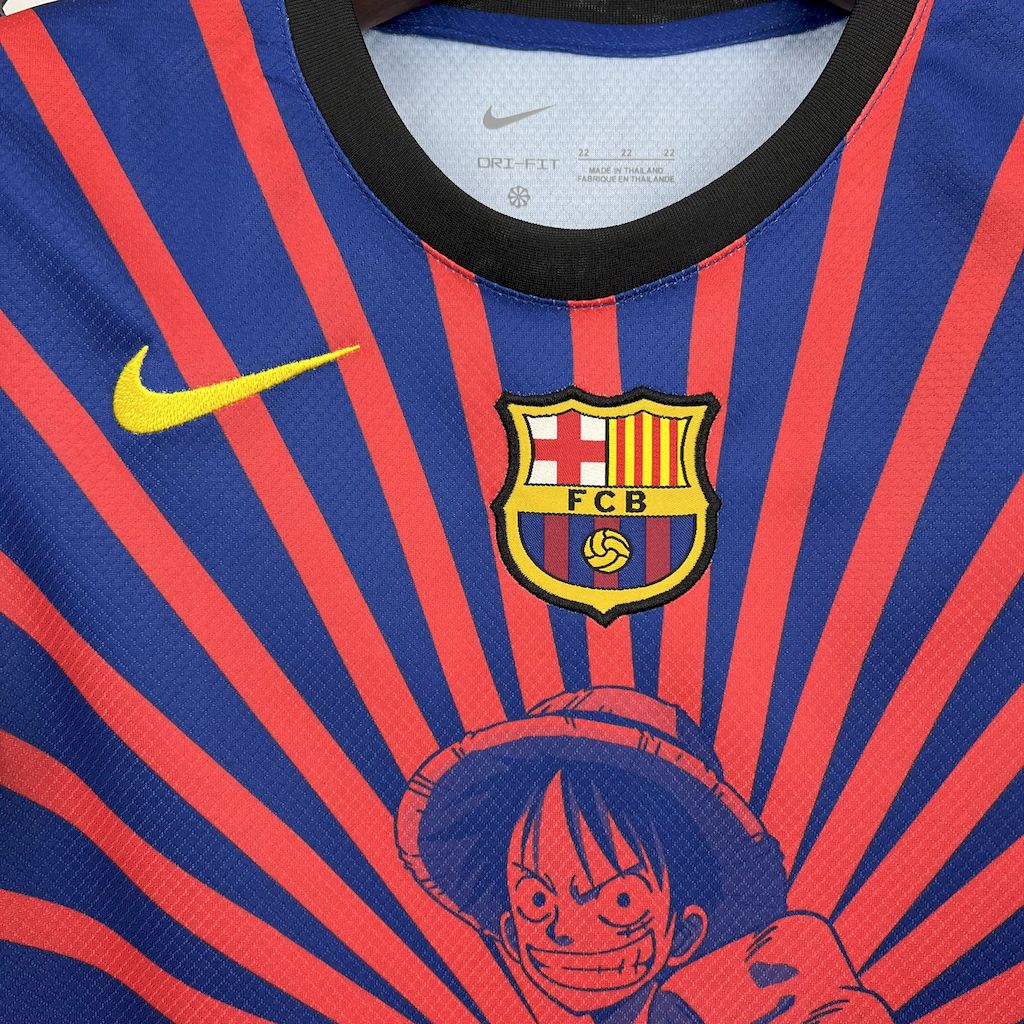 Barcelona 2025/26 Conjunto ワンピース-モンキー・D・ルフィ – Criança