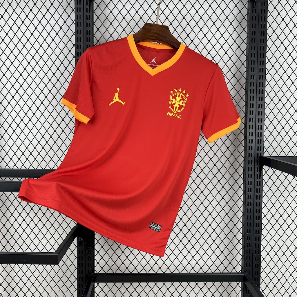 Brasil 2025/26 Camisola Especial Jordan Vermelha – Homem