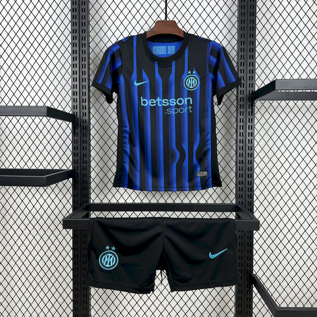 Inter de Milão 2025/26 Conjunto Principal – Criança