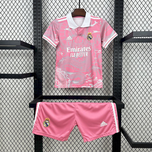 Real Madrid 2023/24 Conjunto Especial Rosa Dragon – Criança