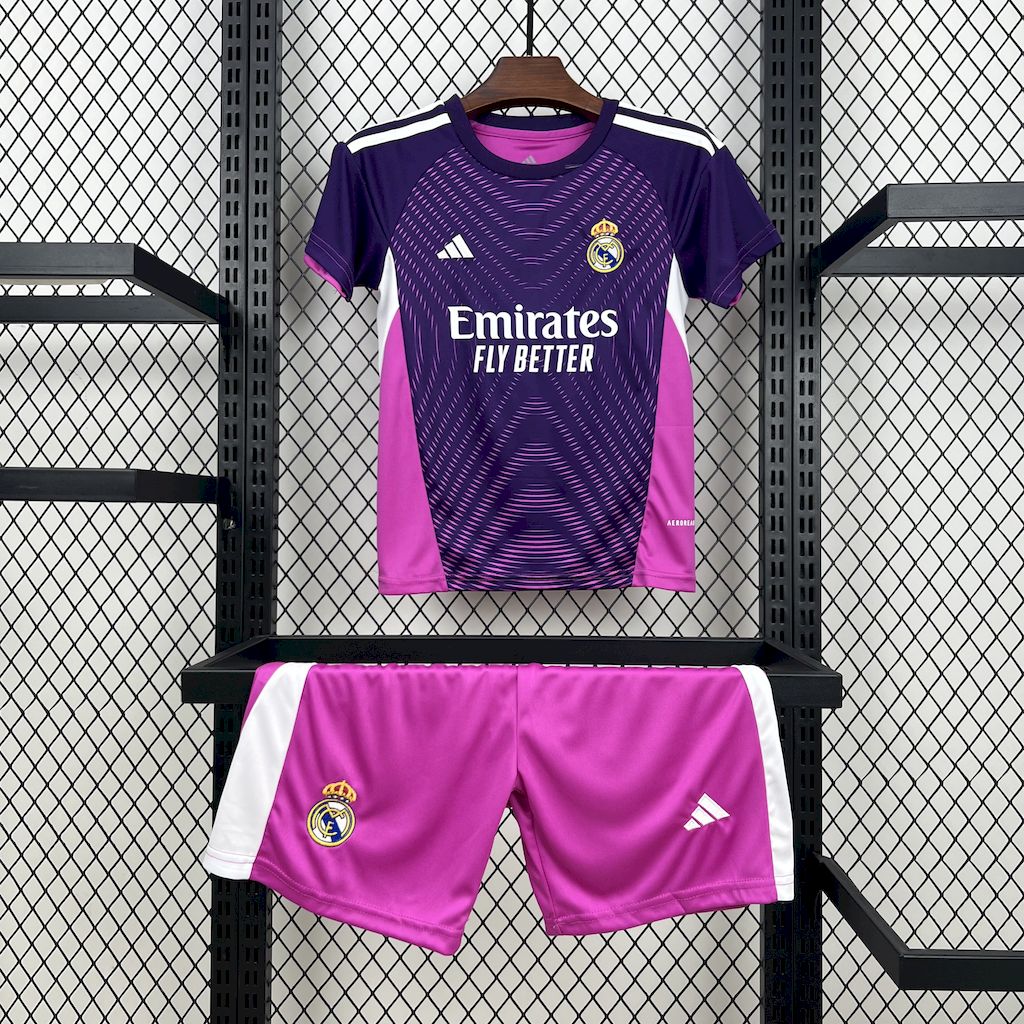 Real Madrid 2025/26 Conjunto de Guarda-Redes – Criança