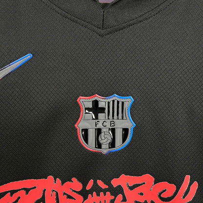 Barcelona 2024/25 Conjunto Alternativo Travis Scott Edição – Criança