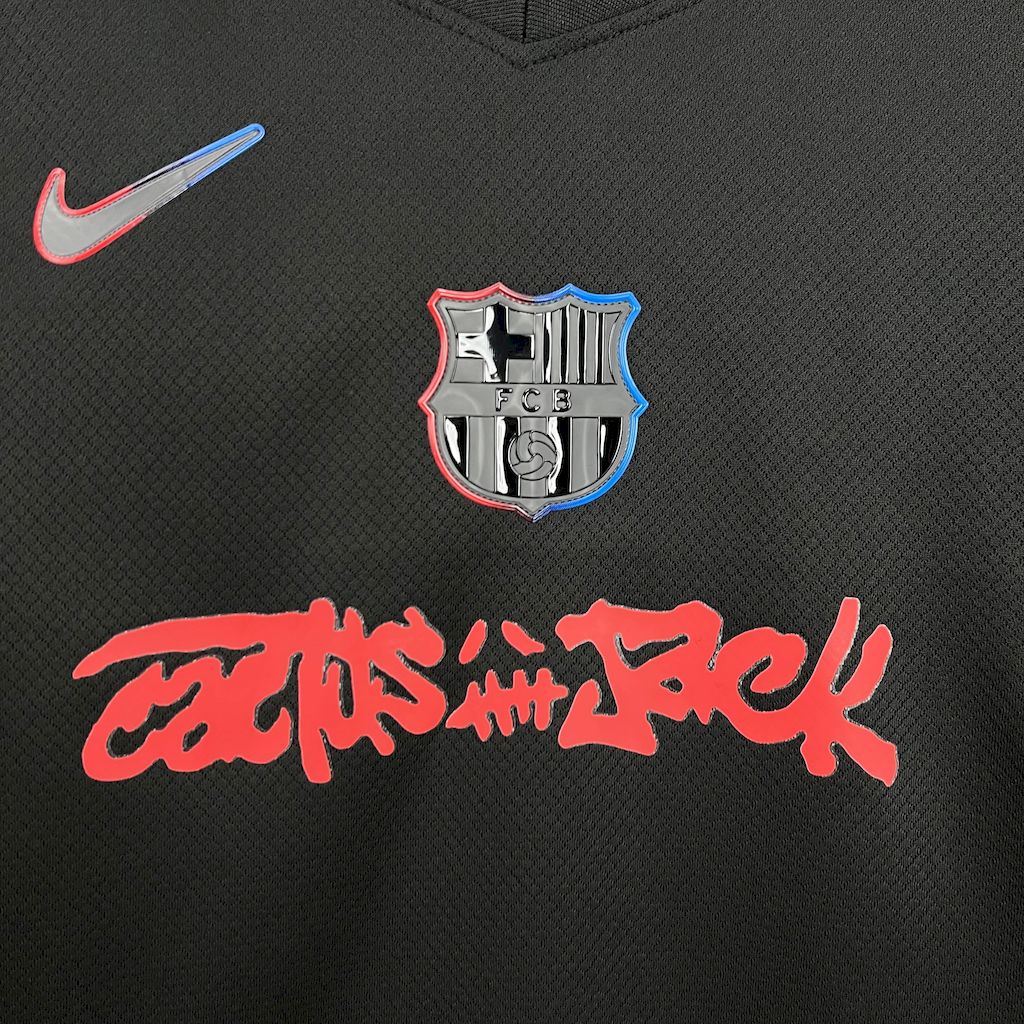 Barcelona 2024/25 Conjunto Alternativo Travis Scott Edição – Criança