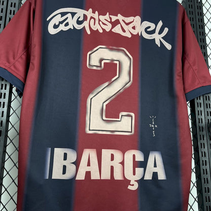 Barcelona Hot Sale 2000/01 Camisola Principal Retro Skeleton – Homem