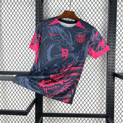 Barcelona 2025/26 Camisola Preta e Vermelha Dragon Edição – Homem