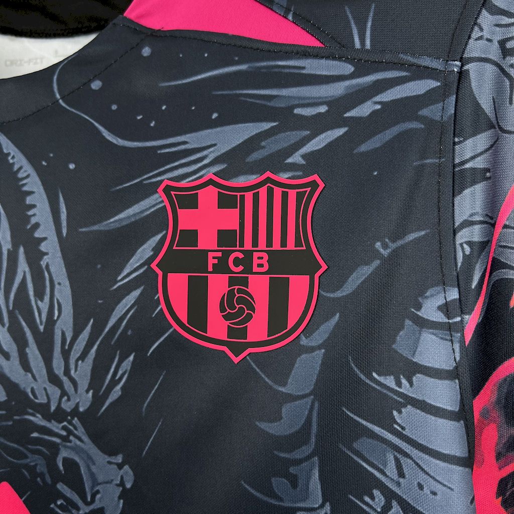 Barcelona 2025/26 Camisola Preta e Vermelha Dragon Edição – Homem