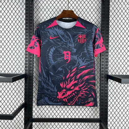 Barcelona 2025/26 Camisola Preta e Vermelha Dragon Edição – Homem