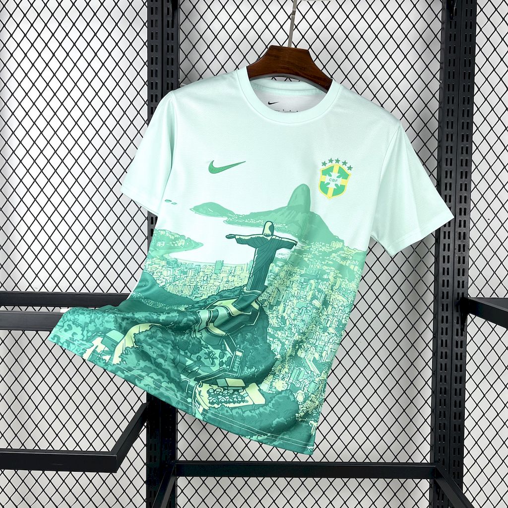 Brasil 2025/26 Camisola Verde e Branca – Homem