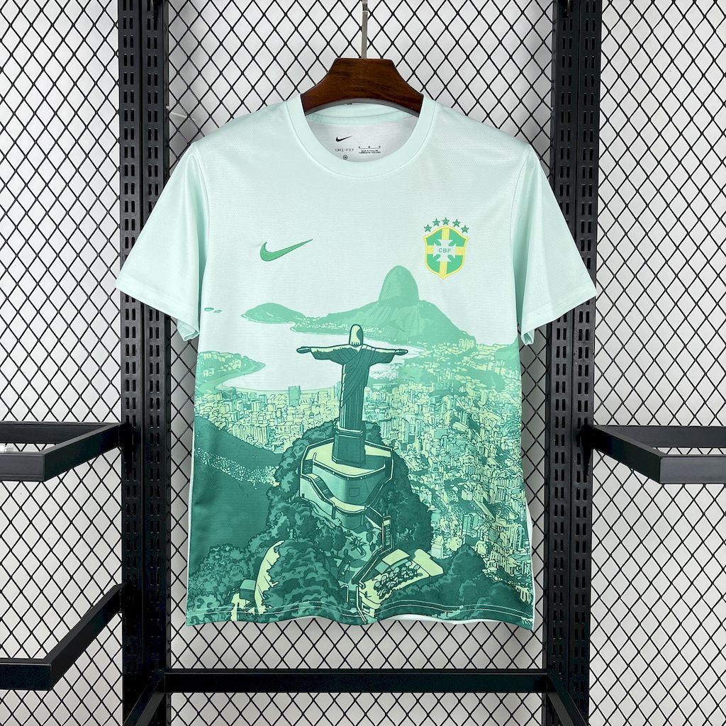 Brasil 2025/26 Camisola Verde e Branca – Homem
