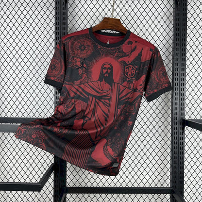 Brasil 2025/26 Camisola Especial Jordan Preta e Vermelha – Homem