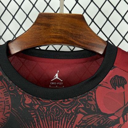 Brasil 2025/26 Camisola Especial Jordan Preta e Vermelha – Homem