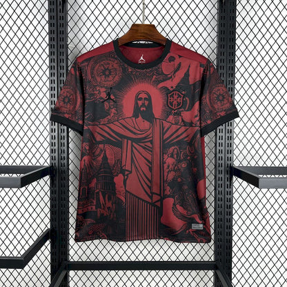 Brasil 2025/26 Camisola Especial Jordan Preta e Vermelha – Homem