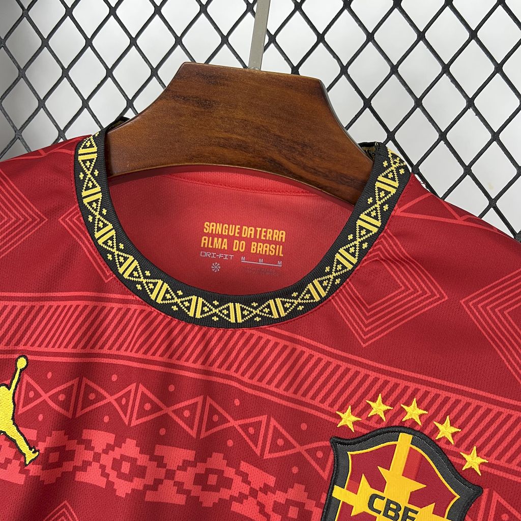Brasil 2025/26 Camisola Especial Jordan Vermelha – Homem