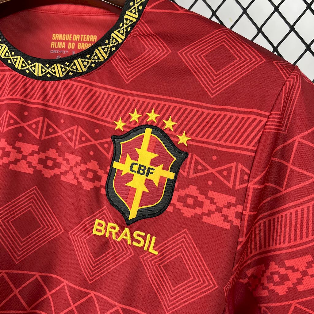 Brasil 2025/26 Camisola Especial Jordan Vermelha – Homem
