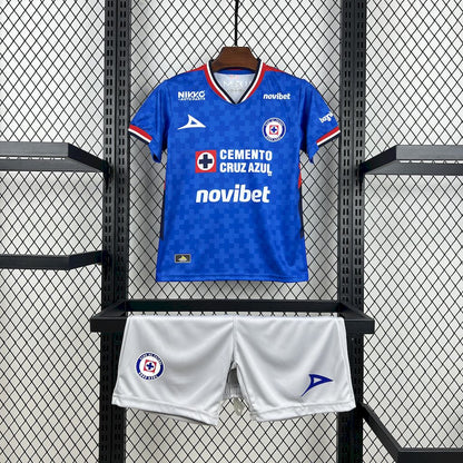 Cruz Azul 2025/26 Conjunto Principal – Criança