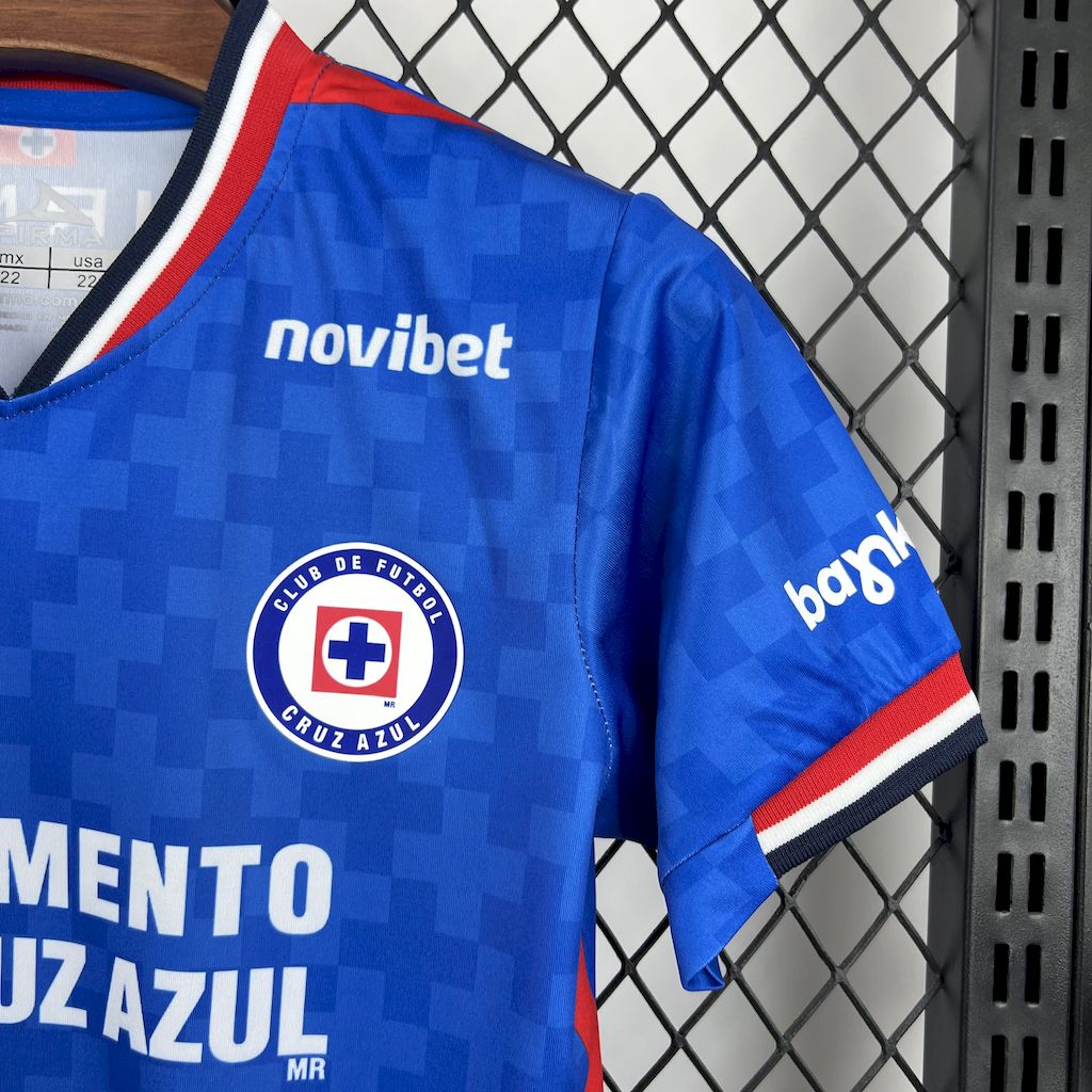 Cruz Azul 2025/26 Conjunto Principal – Criança