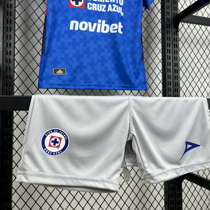 Cruz Azul 2025/26 Conjunto Principal – Criança