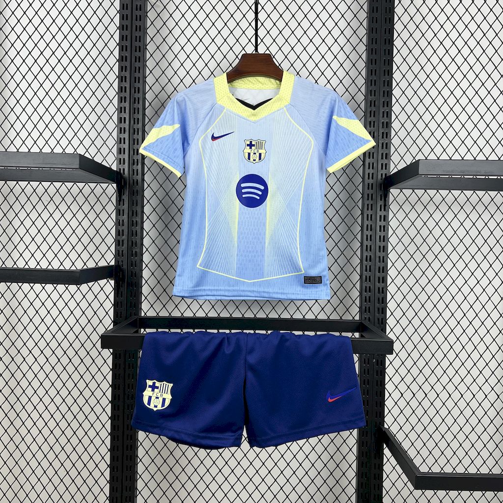 Barcelona 2025/26 Conjunto Azul Edição Especial – Criança
