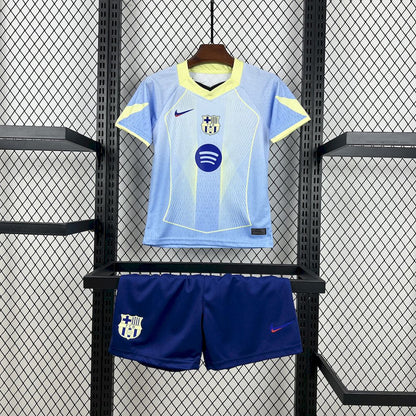 Barcelona 2025/26 Conjunto Azul Edição Especial – Criança