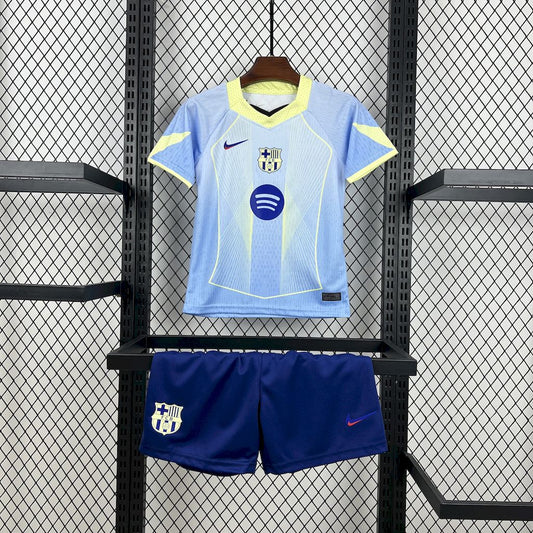 Barcelona 2025/26 Conjunto Azul Edição Especial – Criança