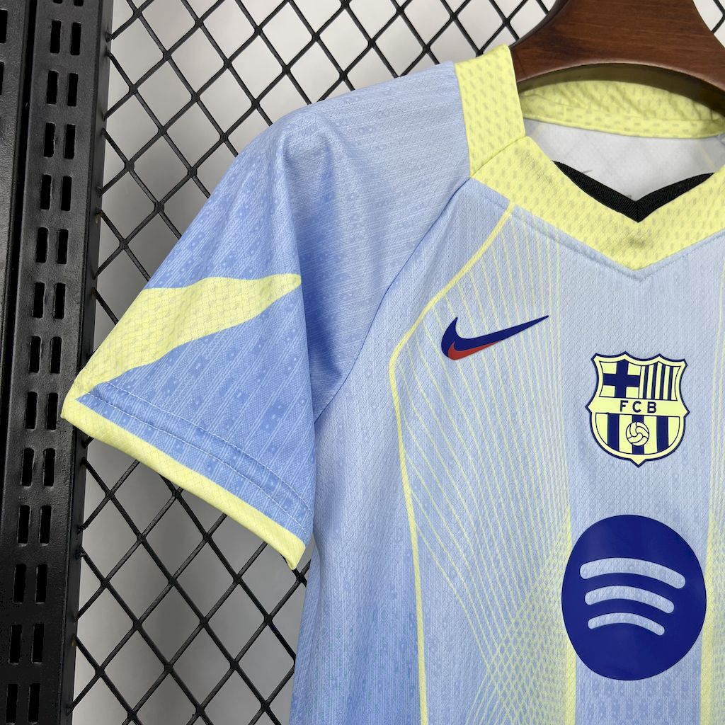 Barcelona 2025/26 Conjunto Azul Edição Especial – Criança
