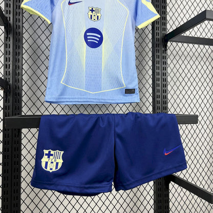 Barcelona 2025/26 Conjunto Azul Edição Especial – Criança