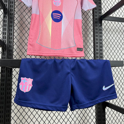 Barcelona 2025/26 Conjunto Rosa Edição Especial – Criança