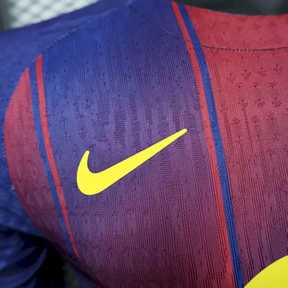 Barcelona 2025/26 Camisola Principal de Manga Comprida Versão Jogador – Homem