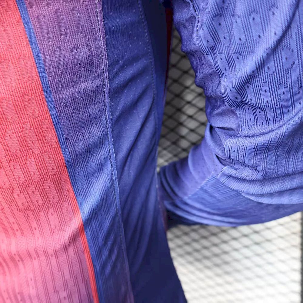 Barcelona 2025/26 Camisola Principal de Manga Comprida Versão Jogador – Homem