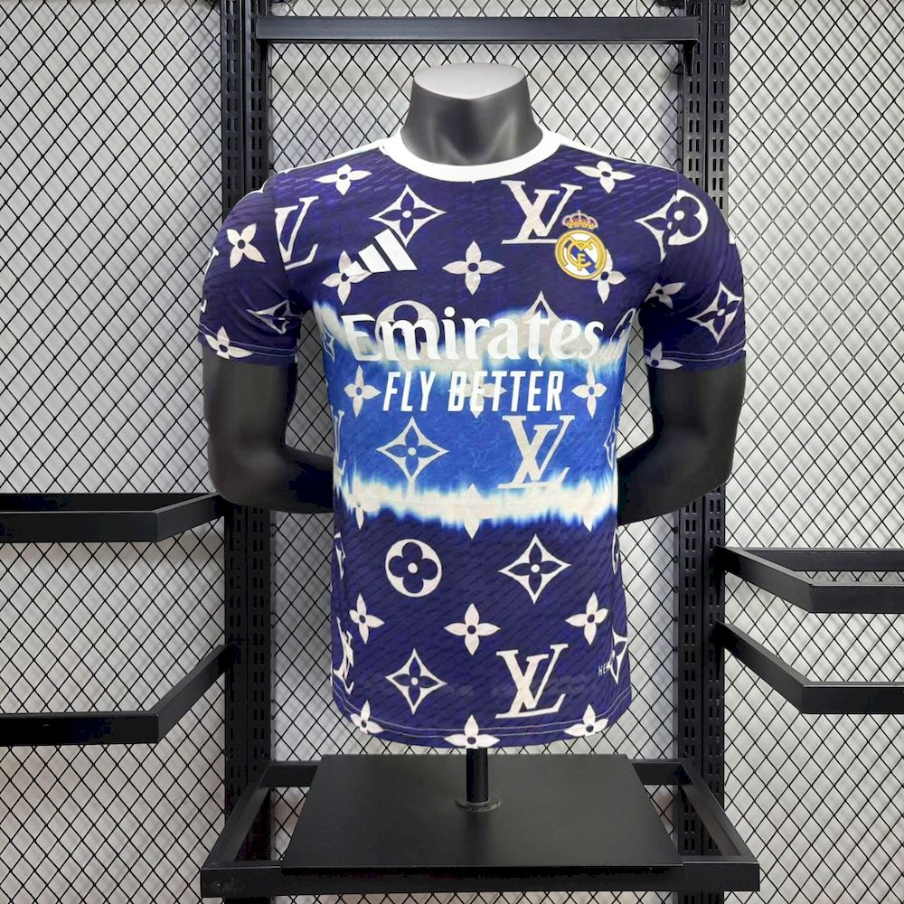 Real Madrid 2025/26 Camisola Roxa Louis Vuitton Versão Jogador – Homem