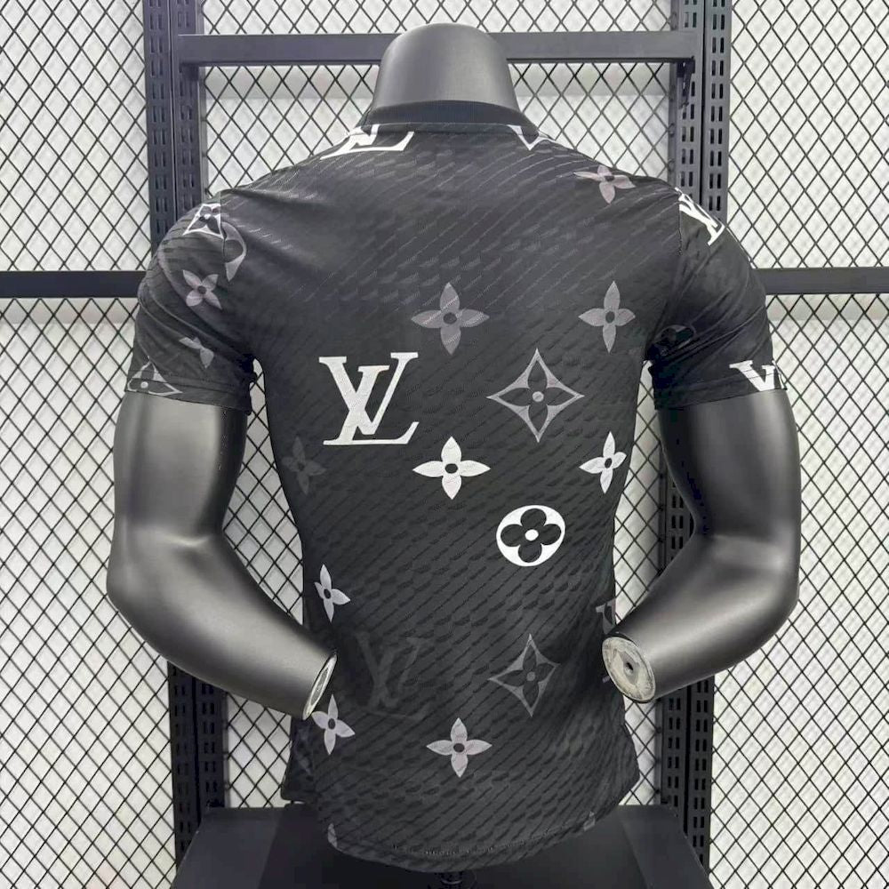 Real Madrid 2025/26 Camisola Preta Louis Vuitton Versão Jogador – Homem