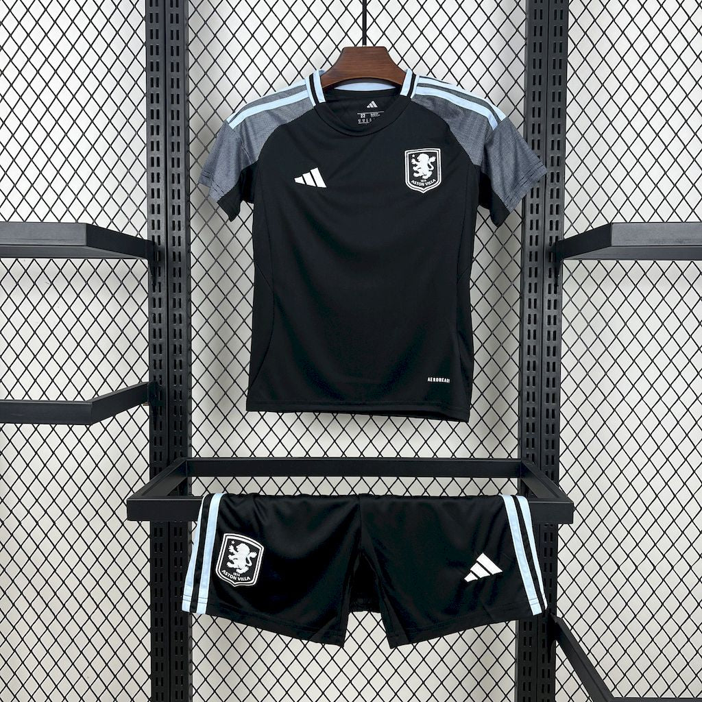 Aston Villa 2025/26 Conjunto Alternativo – Criança