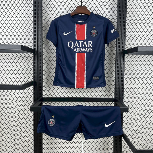 Paris Saint-Germain 2024/25 Conjunto Principal (com estrelas) – Criança