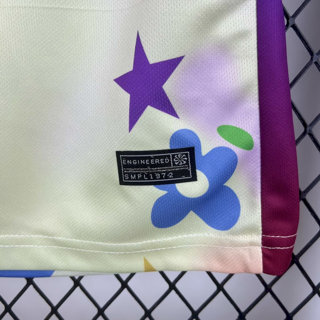 Barcelona 2025/26 Conjunto Especial Flower – Criança