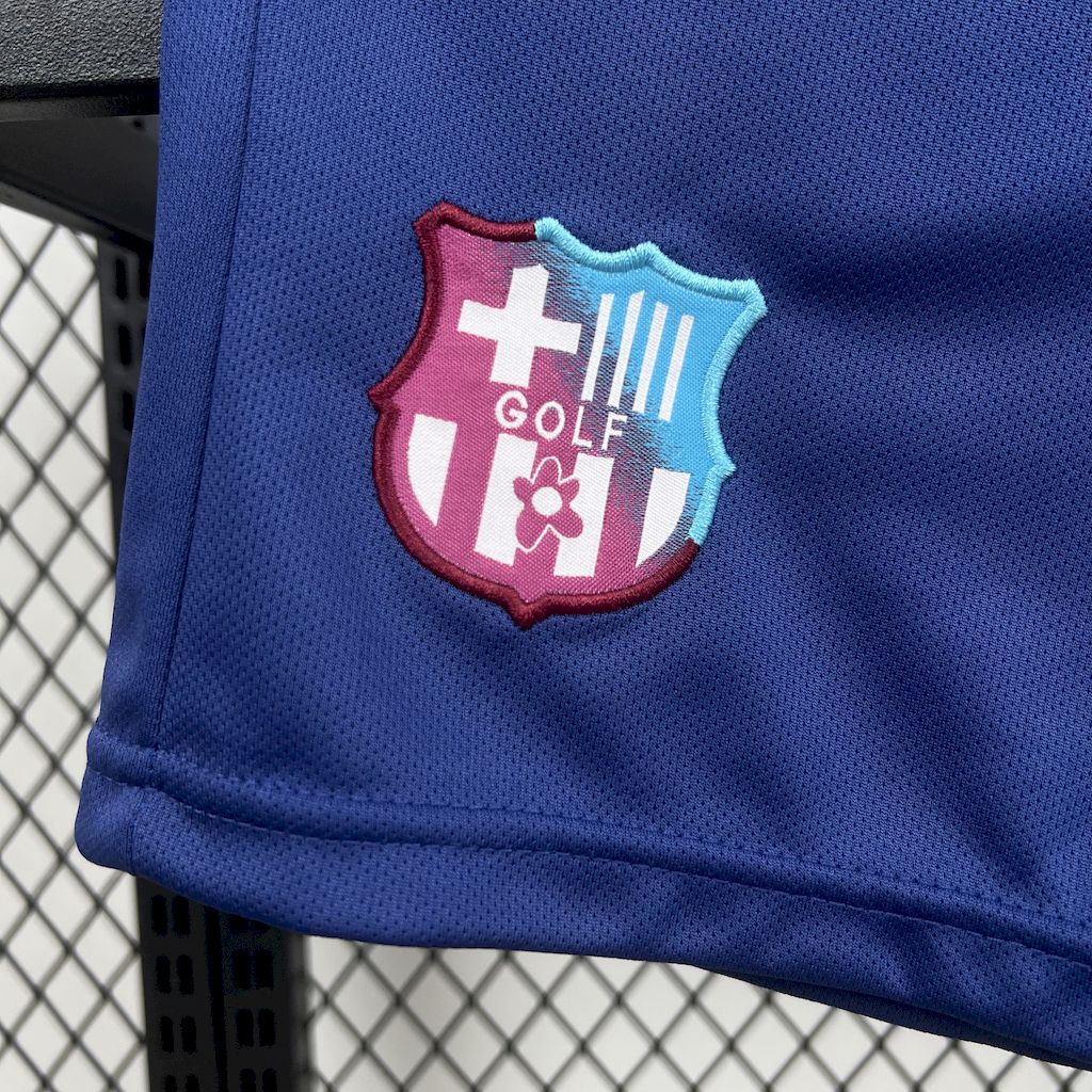 Barcelona 2025/26 Conjunto Especial Flower – Criança