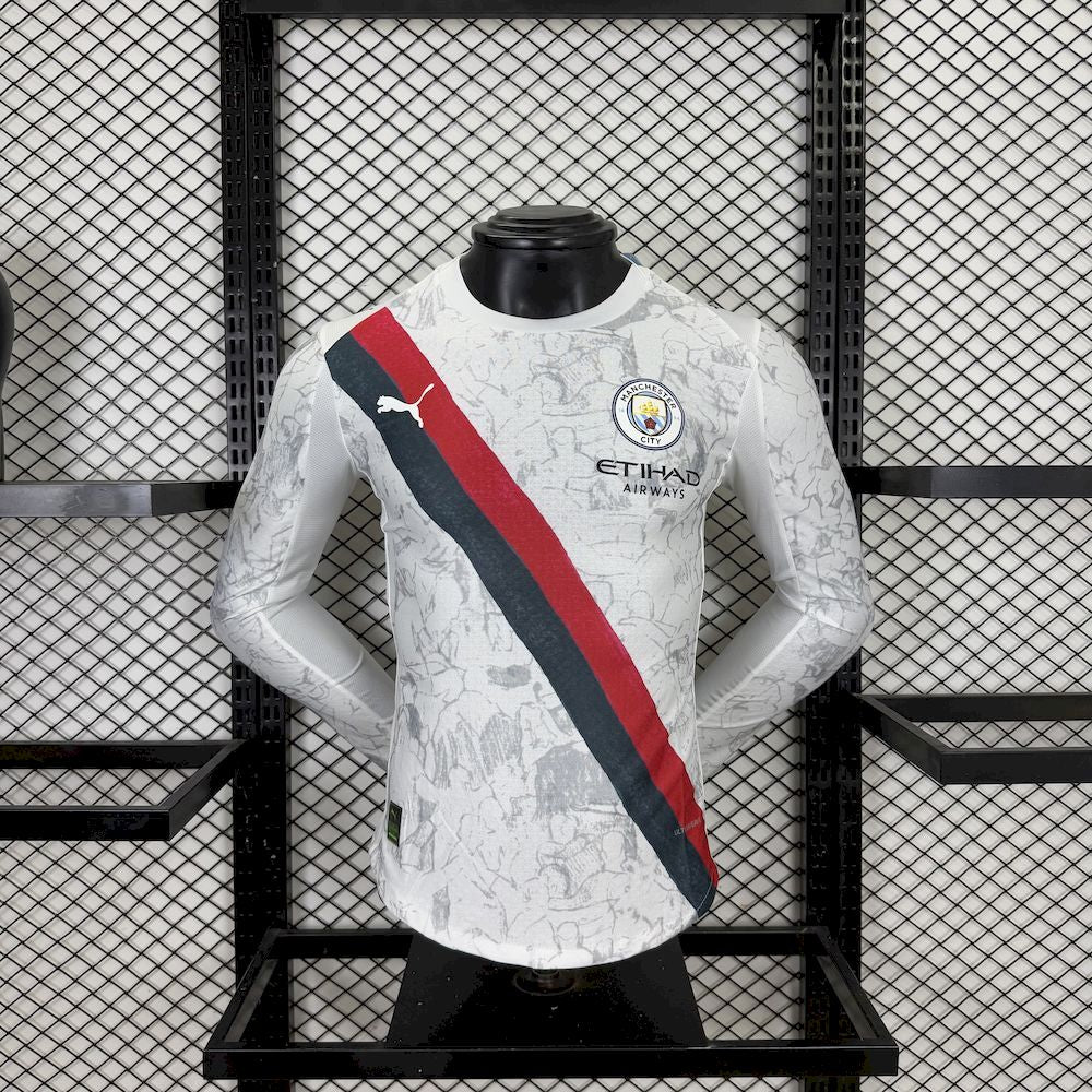 Manchester City 2025/26 Camisola Alternativa de Manga Comprida Versão Jogador – Homem