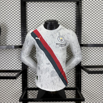 Manchester City 2025/26 Camisola Alternativa de Manga Comprida Versão Jogador – Homem