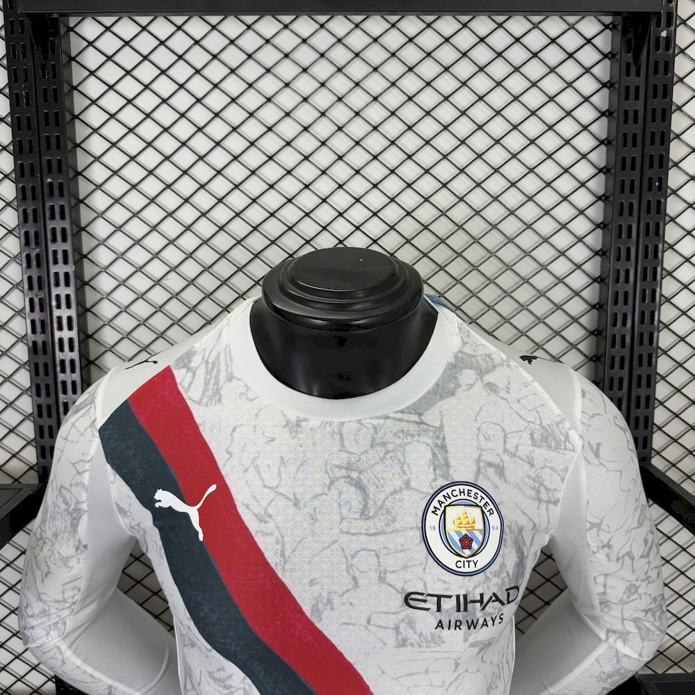 Manchester City 2025/26 Camisola Alternativa de Manga Comprida Versão Jogador – Homem