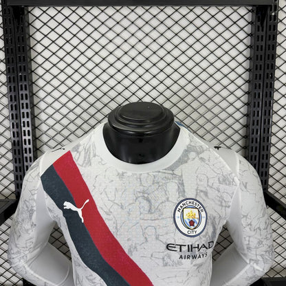 Manchester City 2025/26 Camisola Alternativa de Manga Comprida Versão Jogador – Homem