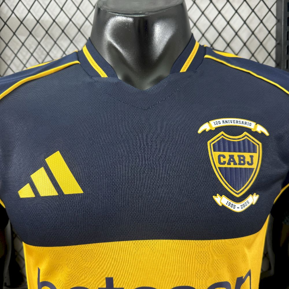 Boca Juniors 2025/26 Camisola 120.º Aniversário Edição Versão Jogador – Homem
