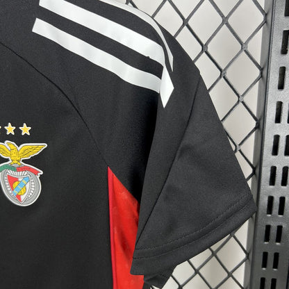 Benfica 2025/26 Conjunto de Pré-Jogo Preto – Criança