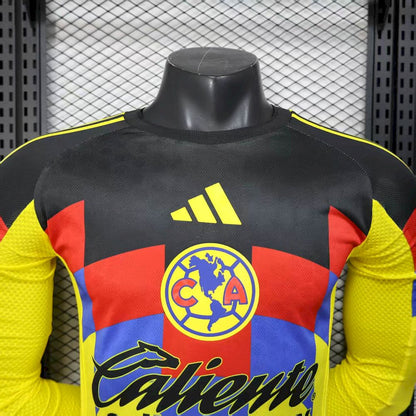 Club America 2025/26 Camisola Principal de Manga Comprida Versão Jogador – Homem