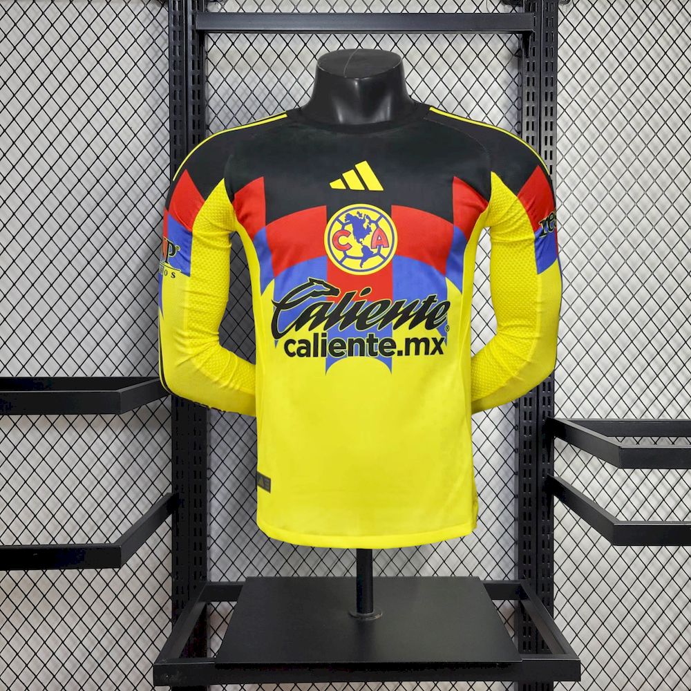 Club America 2025/26 Camisola Principal de Manga Comprida Versão Jogador – Homem