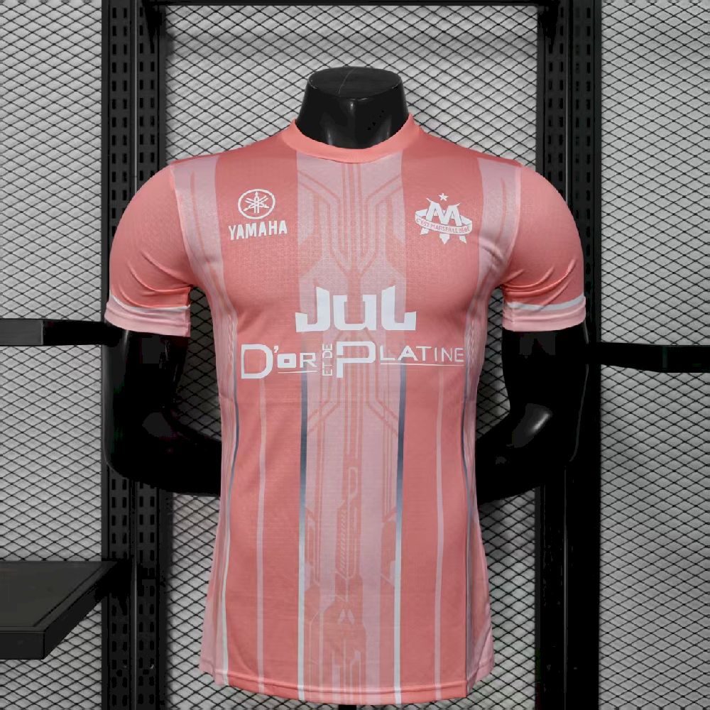 Olympique Marseille 2025/26 Camisola Rosa Versão Jogador – Homem