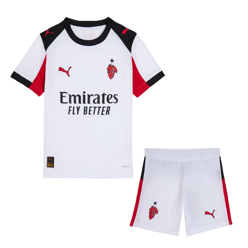 AC Milan 2025/26 Conjunto Alternativo – Criança