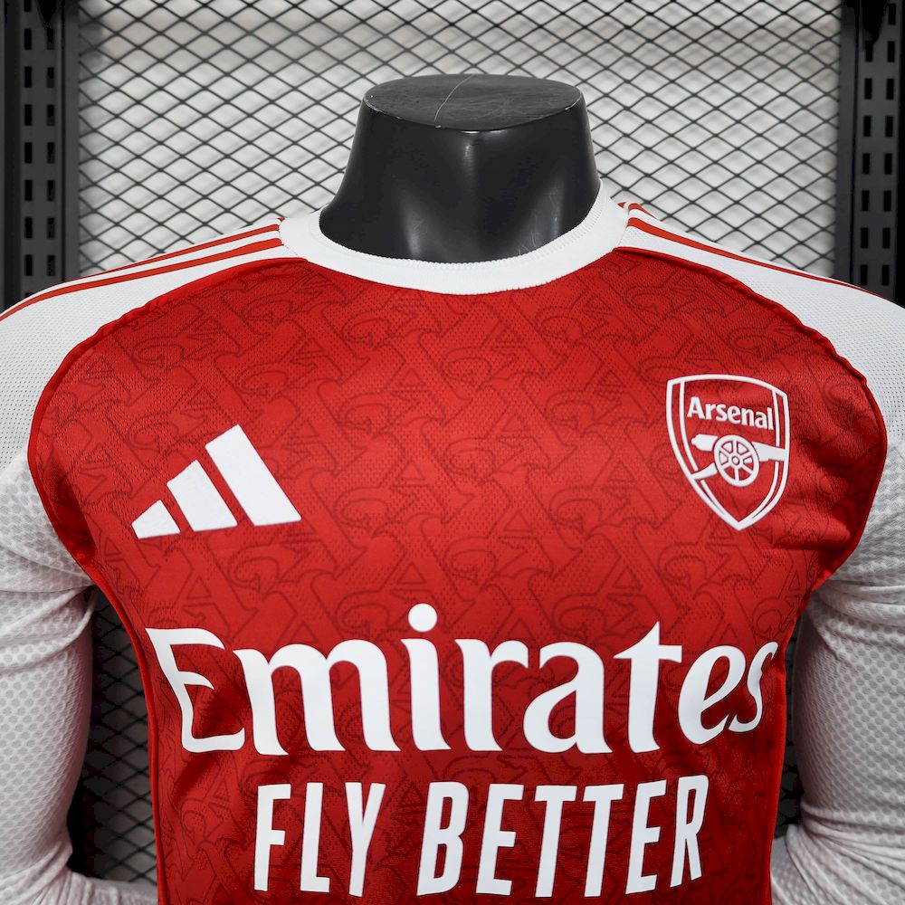 Arsenal 2025/26 Camisola Principal de Manga Comprida Versão Jogador – Homem